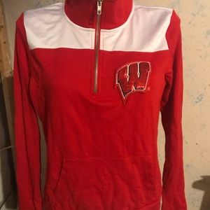 Pink crew 1/4 zip up
